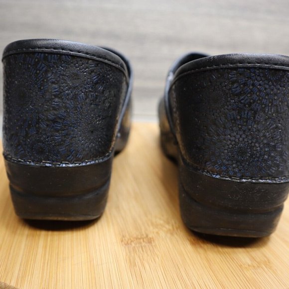 Dansko Black Textured Leather Clogs - Picture 12 of 16